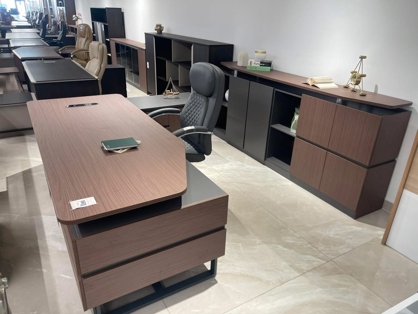Ethiopia buyer showroom-floor reference with office desks, storage and display mix