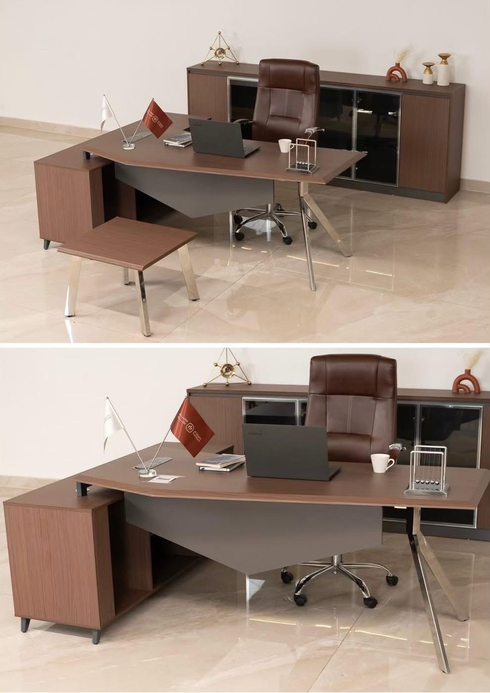 Kuwait buyer showroom-floor reference with office desks, storage and display mix