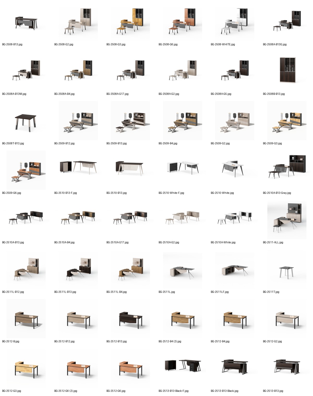 BG Office Furniture product sheet for Middle East buyers