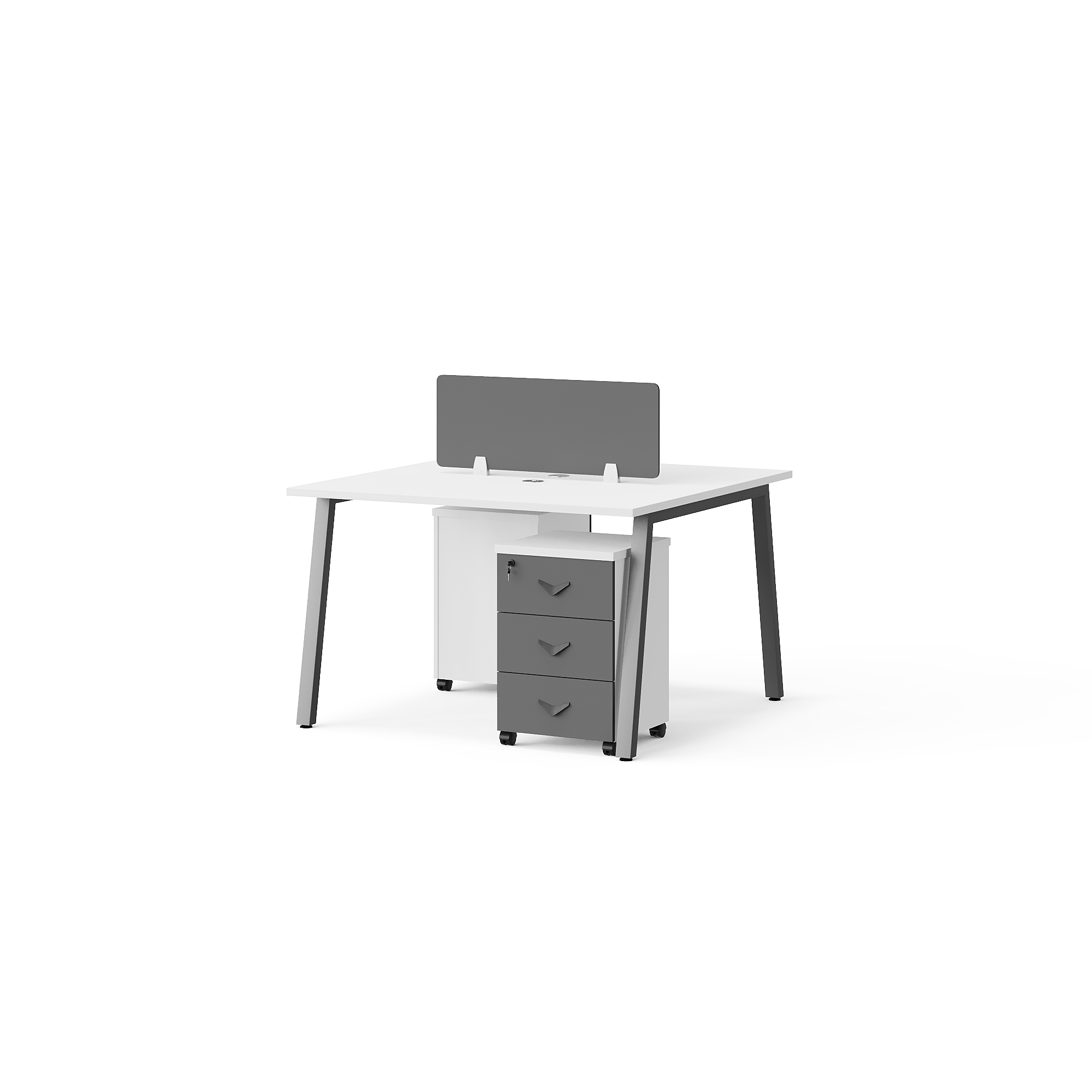 BG-2445W12-WHITE multi person office workstation