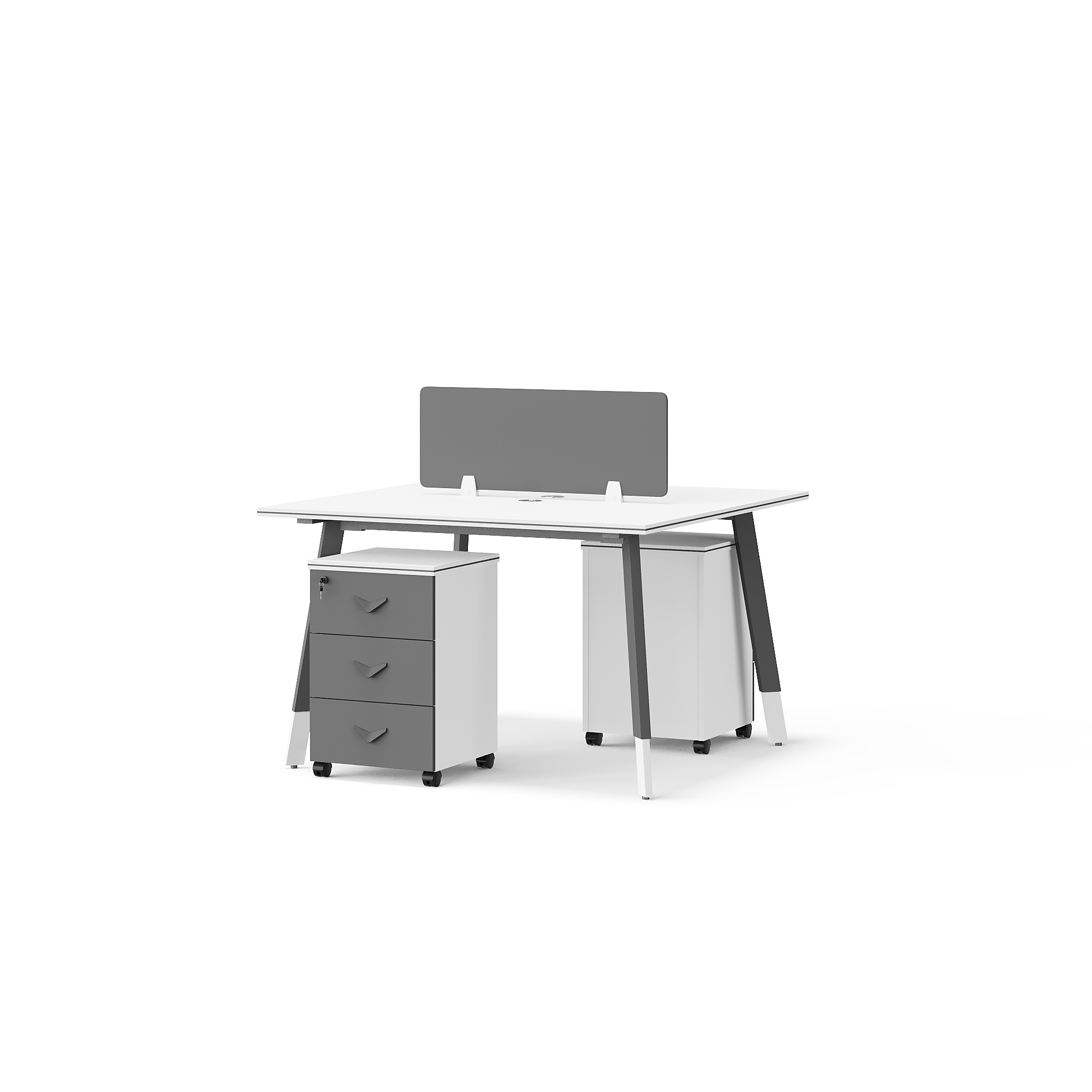 BG-2434W12-WHITE multi person office workstation
